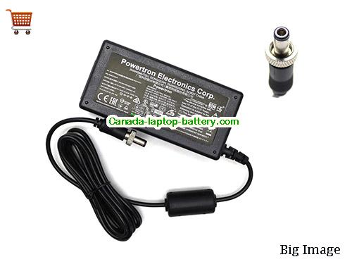 Powertron  24V 2A AC Adapter, Power Supply, 24V 2A Switching Power Adapter