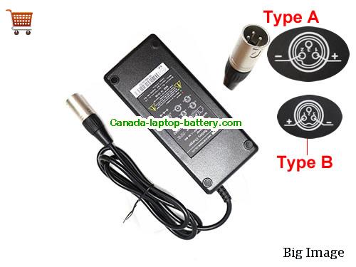 Canada Genuine Sans SSLC084V42 Li-ion Battery Charger for Electric scooter Round with 3 Pins Power supply 