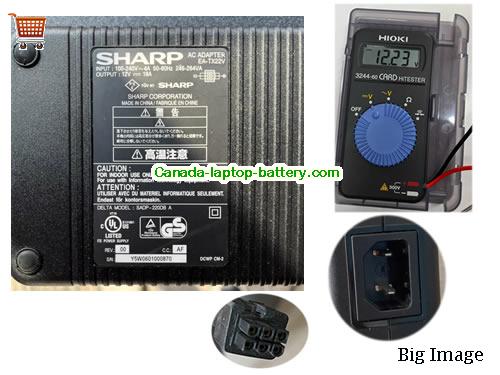SHARP  12V 18A AC Adapter, Power Supply, 12V 18A Switching Power Adapter