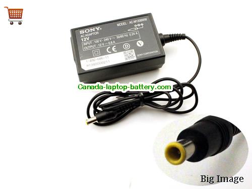 Canada Genuine SONY AC-M1208WW Ac Adapter 12v 0.8A Power Supply Charger Power supply 