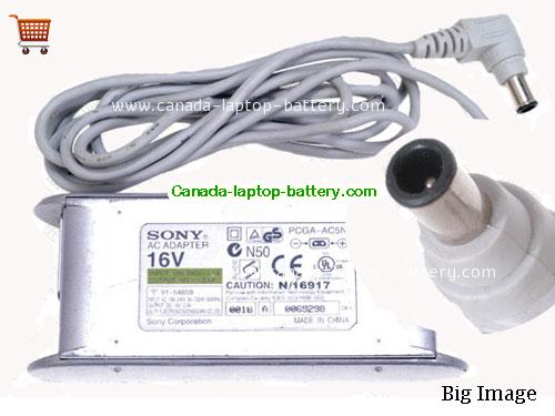 SONY PCGA-AC5N C1 Laptop AC Adapter 16V 2.5A 40W