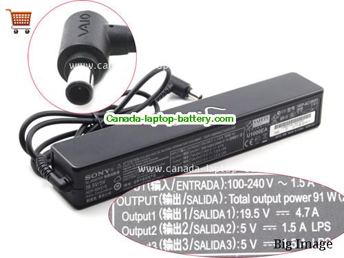 SONY PCG-GRX650 Laptop AC Adapter 19.5V 4.7A 92W