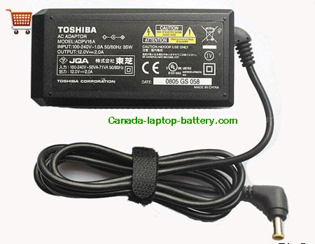 TOSHIBA ADPV16A Laptop AC Adapter 12V 2A 24W