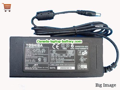 TOSHIBA  12V 6A AC Adapter, Power Supply, 12V 6A Switching Power Adapter