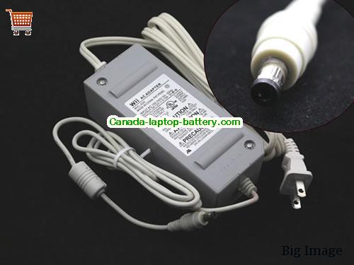 Canada Wii AC Adapter RVL-020 12V 5.15A 62W Class 2 Power Supply E1246654J04  Power supply 