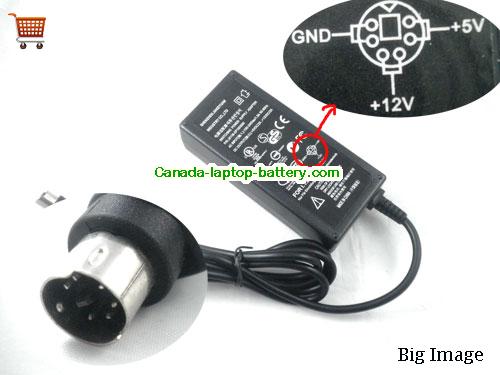 Canada Genuine Yet JKY36-SP1003500 Ac Adapter 12v 2A 24W Round with 7 Pin Power supply 