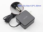 ASUS 19V 1.75A 33W Laptop Adapter, Laptop AC Power Supply Plug Size 4.0 x 1.35mm 