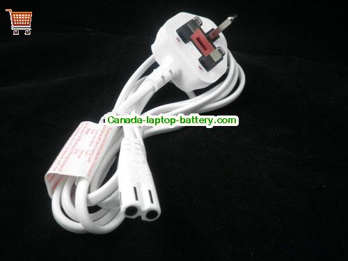 UK white 1.8m C7 Adapter Power cable
